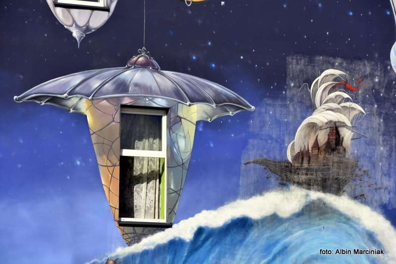 Mural w Czestochowie Strażnik Czasu 22